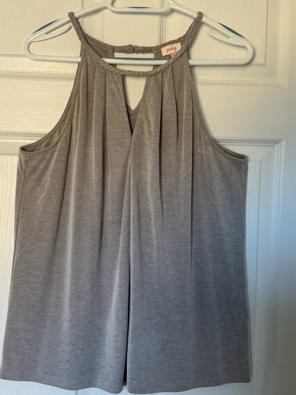 Pixley Gray Halter-Style Tank Top